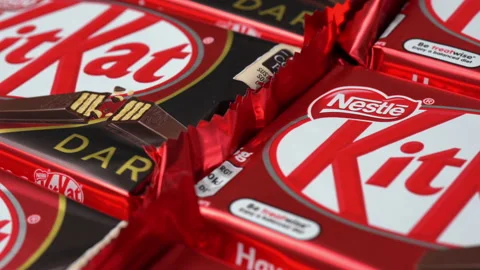 Nestle kit kat dark chocolate bar hi-res stock photography and