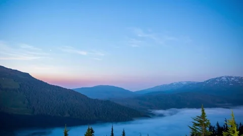 Kitsault Time-Lapse Sunrise and Fog Stock Footage 81757514