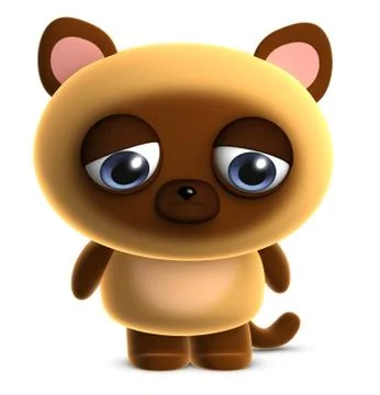 Kitten 3d Stock Illustration