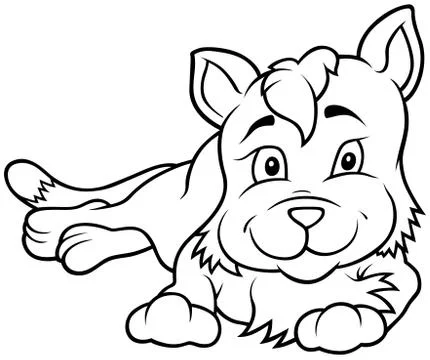 Kitten Laying Stock Illustration