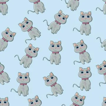 Kitten pattern Stock Illustration