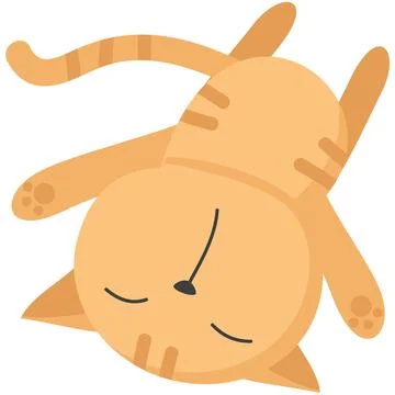 Kitten vector icon cartoon cute sleep character Stock Illustration