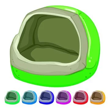 Kitty cat house cartoon vector graphic Stock Illustration