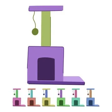Kitty cat house vector cartoon graphic 스톡 일러스트