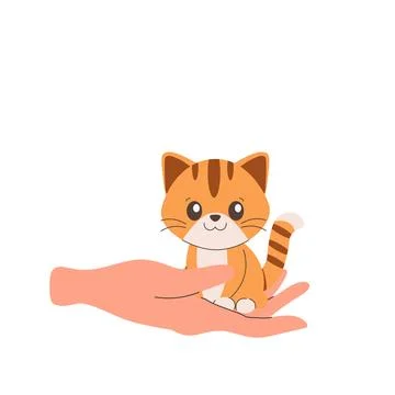 Kitty, cat, Pet adoption, Help homeless animals find . Stock Illustration