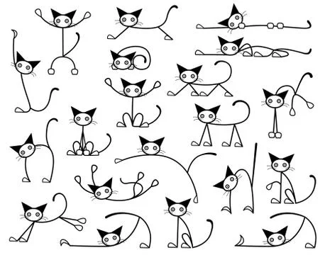 Kitty cats Stock Illustration