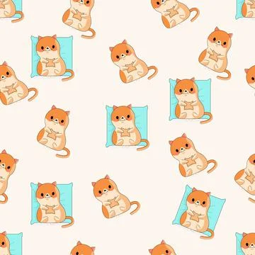 Kitty pattern. Stock Illustration