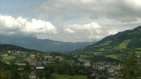 Kitzbühel timelapse with gondola Stock Footage 34861241