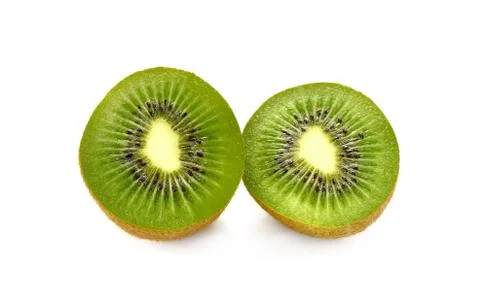 Kivi fruit on white background Stock Photos