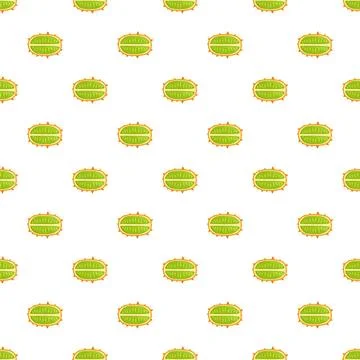 Kiwano halves creating exotic fruit seamless pattern イラスト素材