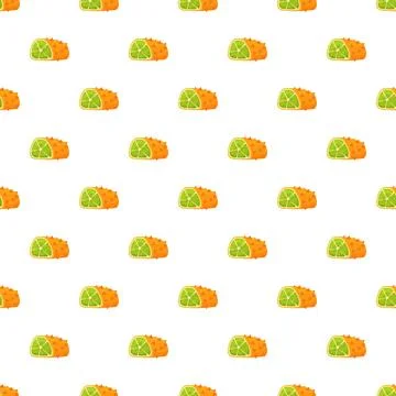 Kiwano horned melon fruit pattern seamless background Stock Illustration