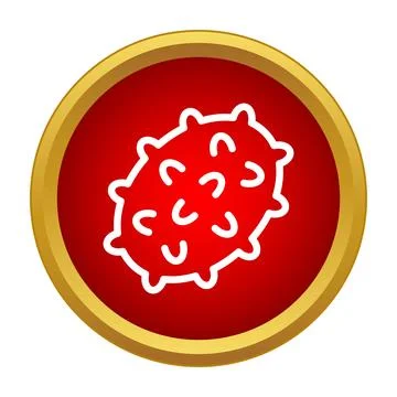 Kiwano horned melon fruit simple icon design Stock Illustration