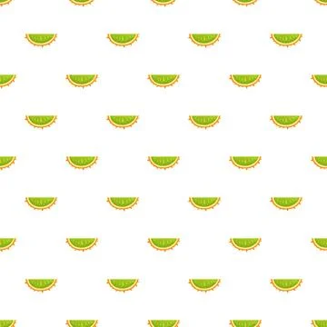 Kiwano slices repeating background pattern design Stock Illustration
