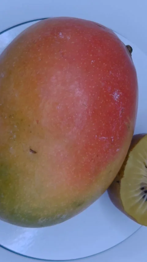 Kiwi and mango big Stock Footage 325124483