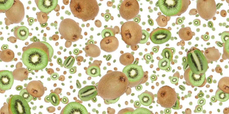 Kiwi background (on white) Stock Illustration