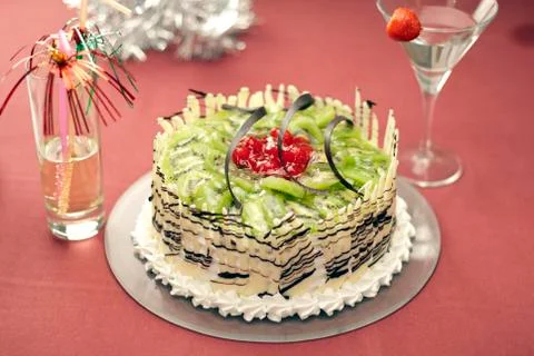 Kiwi cake Stock Photos