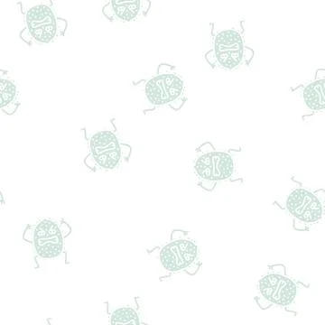 Kiwi character glyph seamless pattern Stock Illustration