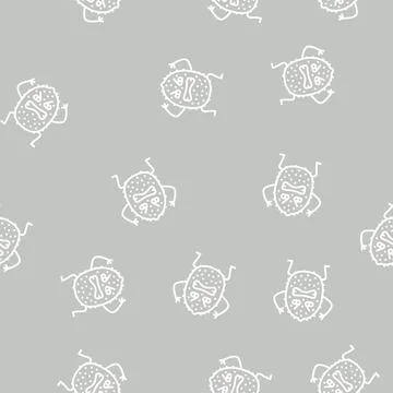 Kiwi character line seamless pattern Stockillustratie