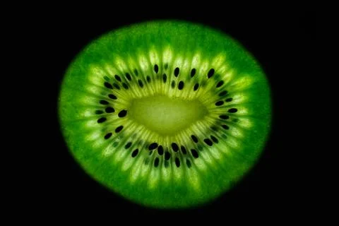 Kiwi Cut Backlight Stock Photos
