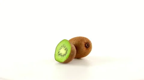 Kiwi cut in half Stock Footage 21406183
