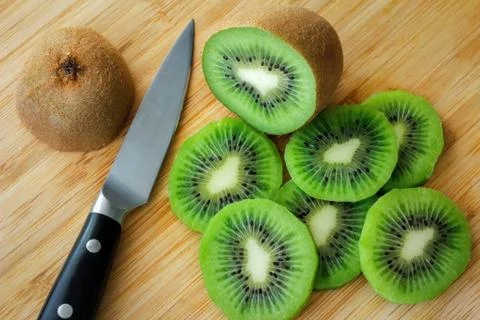 Kiwi Cut Knife Stock Photos