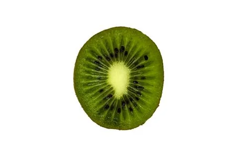 Kiwi in a cut on a white background isolate close-up Stock Photos