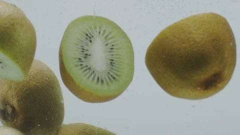 Kiwi falling in water Stock Footage 98300506