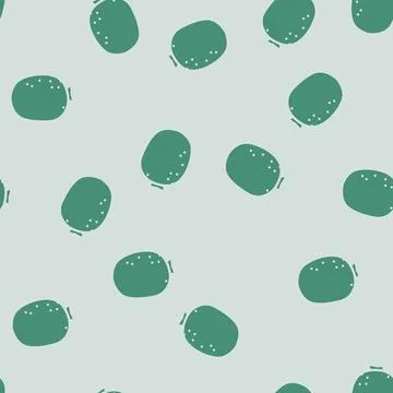 Kiwi fresh glyph vector seamless pattern Stock Illustration