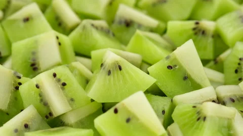 Kiwi fruit chopped, close up Stock-Footage 142349502