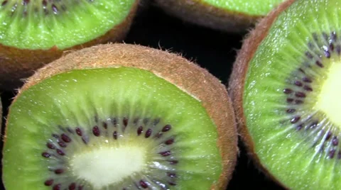 Kiwi fruit, close up Stock Footage 62313863