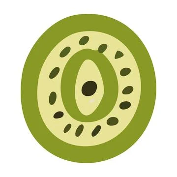 Kiwi fruit cross section. Vector Stock Illustration