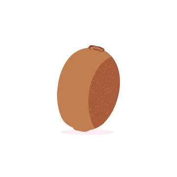 Kiwi Fruit Icon Set Vector Design. Ripe whole kiwi fruit and half kiwi fruit Stock Illustration