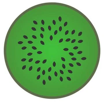 Kiwi fruit isolated on white background. Vector Illustration. Stock Illustration