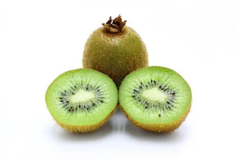 Kiwi fruit isolated on white background Stock Photos