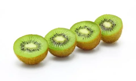 Kiwi fruit isolated on white background Stock Photos