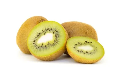 Kiwi fruit isolated on white background Stock Photos