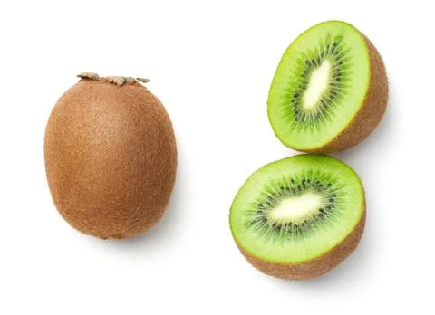 Kiwi Fruit Isolated on White Background Foto stock