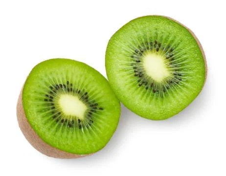 Kiwi Fruit Isolated on White Background Stock Photos