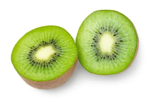 Kiwi Fruit Isolated on White Background Stock Photos