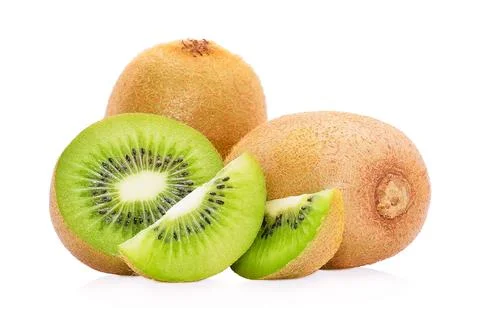 Kiwi fruit isolated on white Foto stock