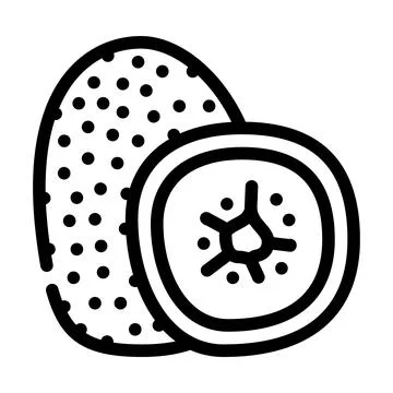 Kiwi fruit line icon vector illustration Stock Illustration