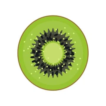 Kiwi fruit logo icon vector Stock Illustration