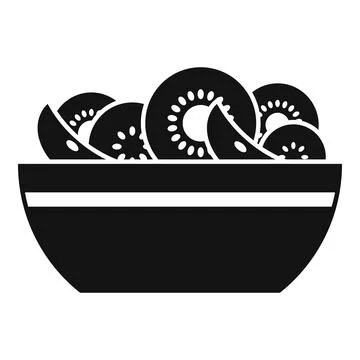 Kiwi fruit salad icon simple vector. Fresh food Stock Illustration