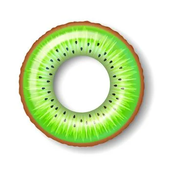 Kiwi Fruit Shaped Inflatable Ring Isolated Stock Illustration