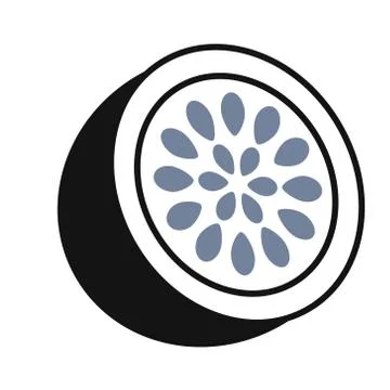 Kiwi fruit simple art geometric illustration Stock Illustration