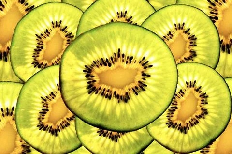 Kiwi fruit slice background Stock Photos