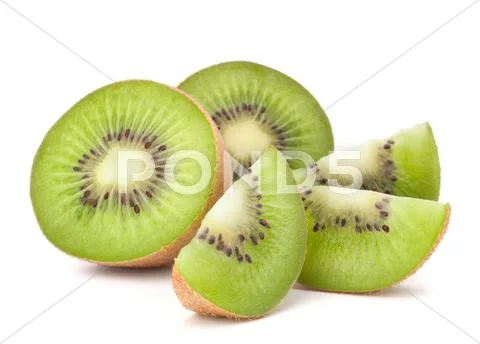 Kiwi fruit sliced segments Stock Photos