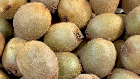 Kiwi fruit in top view Stock Footage 277366843