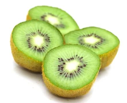 Kiwi fruit on a white background Stock Photos