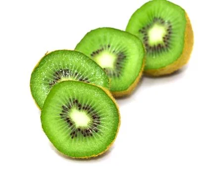 Kiwi fruit on a white background Stock Photos
